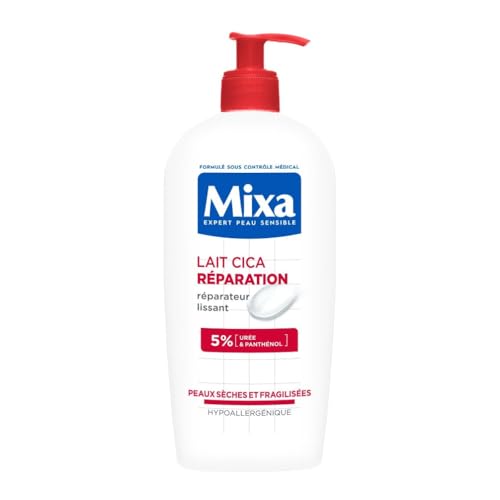 Mixa Expert Peau Sensible - Lait Cica Réparation - Réparation Effet Longue Durée - Peaux Sèches et Rugueuses - Hypoallergénique - 250ml
