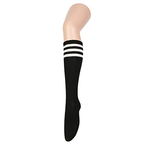 Image of Zando Striped Knee High Socks for Women Athletic Running Long Tube Socks Casual Knee High Stockings
