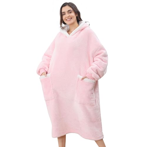 VHOME Oversized Hoodie Decke, Übergroßer Damen Herren mit Ärmeln...