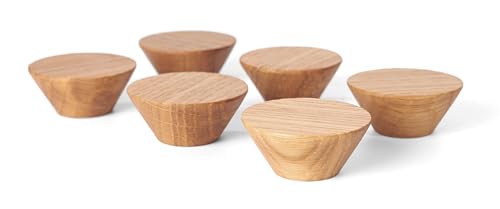Möbelknöpfe aus Holz – runde Form – 4,1 cm Durchmesser – Schrankgriffe, Möbelgriffe für Küchenschränke, Knauf für Schrank, Schubladen Knöpfe, Schrankknöpfe, Holzgriffe für Schränke (Beige 6)