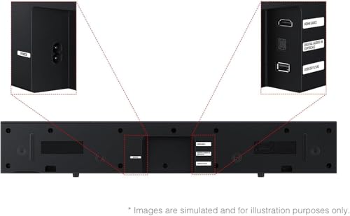 Image of Samsung HW-B400F Soundbar for TV, 2.0 Channel with Built-in Woofer, Voice Enhance, Bluetooth, HDMI ARC, Compact Sound Bar for Smart TV
