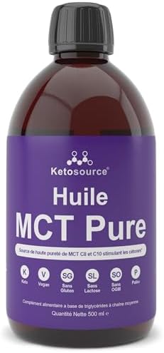 Huile MCT Pure Ketosource® | Source de haute pureté de MCT C8 et ...
