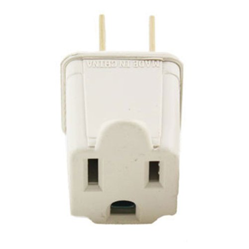 Wideskall® 3 Prong to 2 Prong Electrical Grounding Adapter UL Certified (Pack of 1)