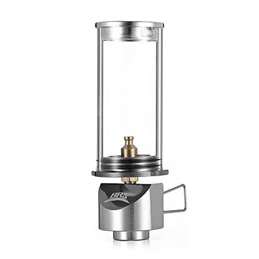 BRS Outdoor Gas Lantern Dreamlike Candle Lamp Portable Tent Lantern Glass Mantle Lantern (BRS-55 1pc)