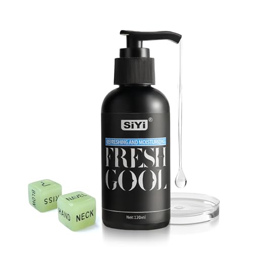 Image of SiYi Cooling Water Based Personal Lubricant, 4 Floz Lightweight Long Lasting Glide, Fresh Cooling Sensation, Non Sticky Easy Clean Formula, Toy Compatible for Couples and Massage