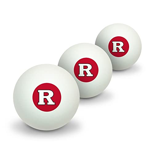GRAPHICS & MORE Rutgers Scarlet Knights Logo Novelty Table Tennis Ping Pong Ball 3 Pack