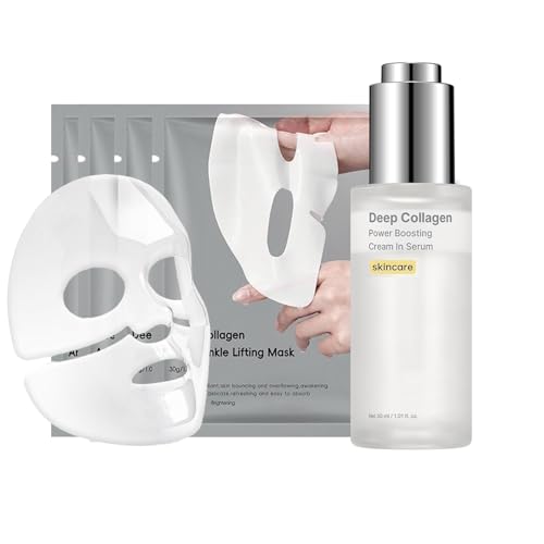 Maison Deep Collagen Serum, Maison Cosmetics Kollagen Serum, Korean Skincare Kollagen Anti-Aging Serum zur Glättung Feiner Linien & Falten, Feuchtigkeit & Straffende Hautpflege