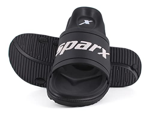 Image of SPARX Men SFG-2101 Black White Flip Flops (SF2101G BKWH 0008)