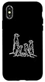 custodia per iphone x/xs meerkats poses - divertente amante dei suricati minimalisti