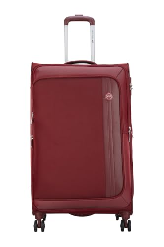 Image of VIP Unicorn Nxt 8W Str 80 Cm | Check-in Polyester Soft Sided 8 Wheels Spinner Trolleys (Large) (RED)