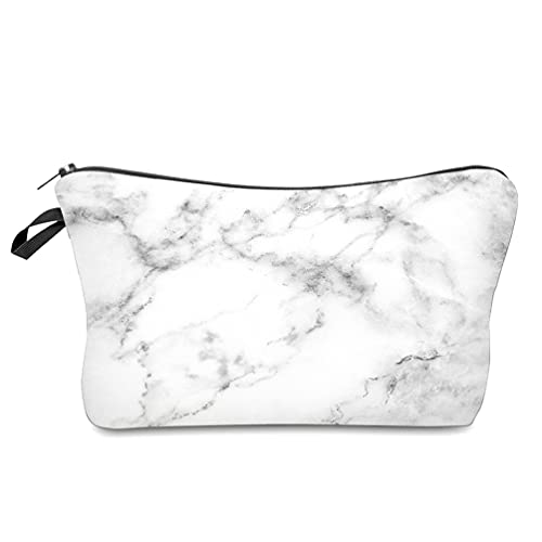 Ac.y.c White Marble Makeup Bags,Ac.y.c Cosmetic Display Cases Waterproof Travel Cases Portable Makeup Bags Makeup Organizers (White Marble)