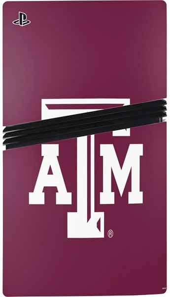 Skinit Decal Gaming Skin Compatible with PS5 Pro Bundle - Officially Licensed Texas A&M University TAM Design