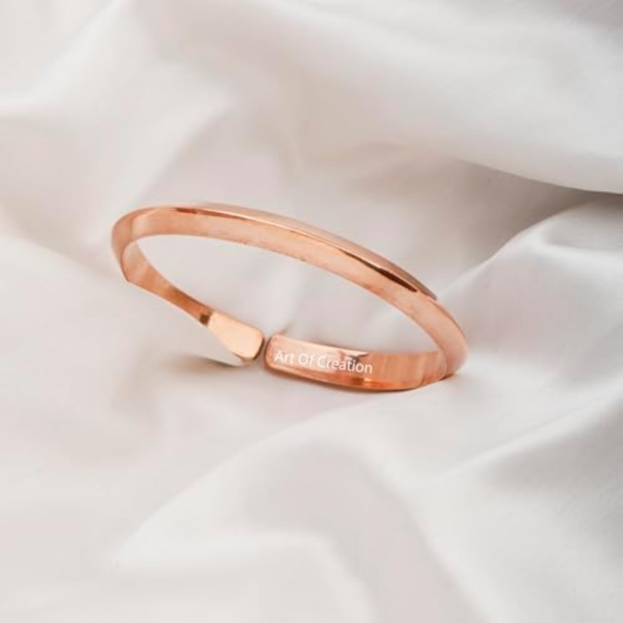 Pure Copper Adjustable Cuff Bracelet for Men