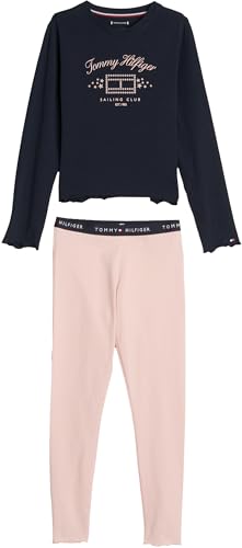 Tommy Hilfiger Mädchen Pyjama-Set Legging Set Langarm,...