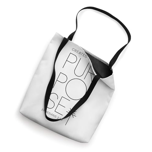Bolsa Tote Created With A Purpose Ephesians 2 10 Verse miniatura 2