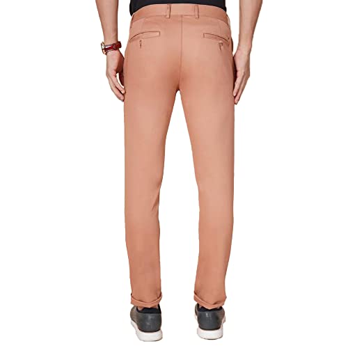 Image of blackberrys Solid Cotton Stretch Super Slim Fit Mens Trousers (S22975N1IS22FMN-P)