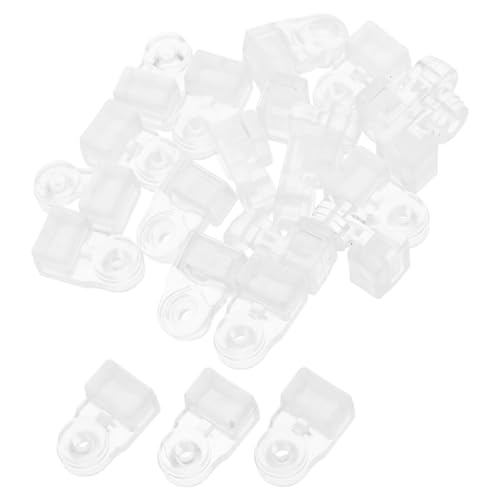 HAMPPLIES 35 Piezas Clips para Panel de Vidrio con Tornillos Fijadores de Plástico para Espejos de Armario Abrazaderas para Puertas y Ventanas Clips de Sujeción para Vidrio Armarios y