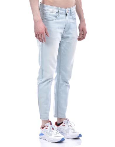 Image of Numero Uno Men's Light Blue Tapered Sustainable Jeans
