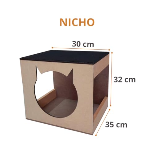 Playground Parquinho Para Gatos Gatificação De Parede Com Ponte Suspensa Em Mdf e Carpete
