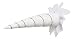 Showman WHITE Clip On Unicorn Horn Gold Lacing Browband Bridle Headstall Attachment