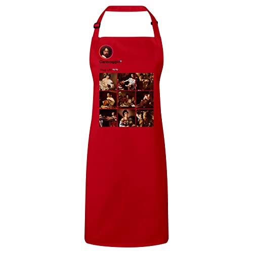 Tablier cuisine rouge Caravaggio peintre peinture baroque premium