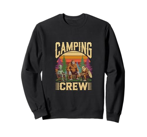 Equipo de camping, Bigfoot, Mothman, Alien, Campamento Senderismo Divertido Sudadera