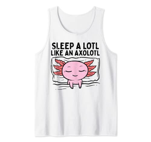 Duerme mucho como Axolotl divertido dormir siesta niños niñas niños Camiseta sin Mangas