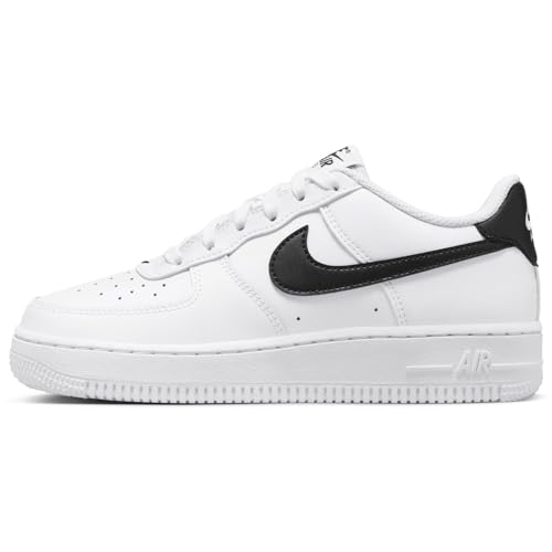Nike Air Force 1 Big Kids' Shoes (FV5948-101, White/Black) Size 7