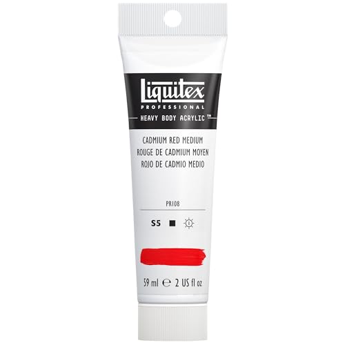 Image of Liquitex Professional Heavy Body Acrylic Paint, 2-oz (59ml) Tube, Cadmium Red Medium
