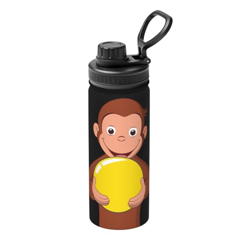 おさるのジョージ 水筒 真空断熱 保温 保冷 スポーツボトル 人気 ステンレスボトル スポーツ飲料対応 漏れない 直飲み530ml 男の子 女の子 大人 子供 グッズ キャラクター 雑貨
