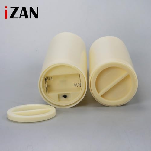 Image of iZAN 1 PCS Outdoor Flameless LED Pillar Candle with Remote & Timer - Long Lasting Waterproof Flickering Battery Operated Electric Candle for Christmas Lantern Party Wedding Decoration 3 inchx7 inch