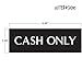 3pk Cash Only Stickers | Cash Only Sign for Business | Weatherproof Vinyl Adhesive Decals