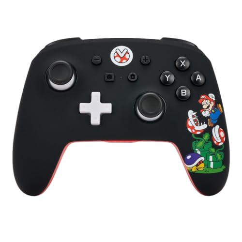 Image of PowerA Enhanced Wireless Controller for Nintendo Switch - Mario Mayhem, Gamepad, Game Controller, Bluetooth Controller, Rechargeable (Renewed)
