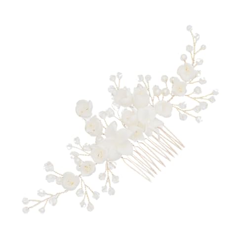 ELAYARD 復古スル 花飾り ヘアコーム 結婚式用 ヘアアクセサリー ゴールド