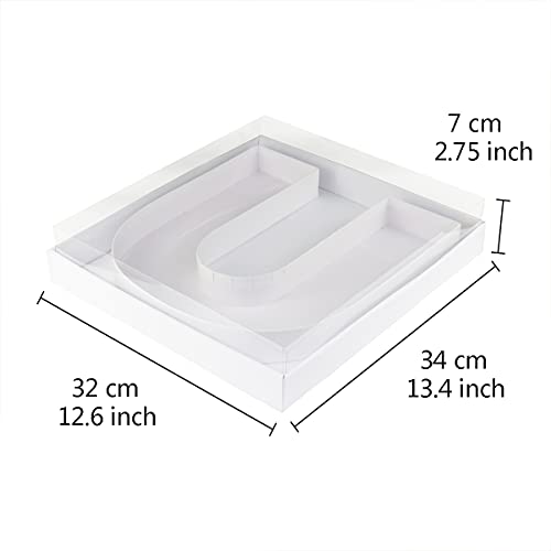 30.5cm Fillable Cardboard Letter Shaped Box Clear Cover Sweets Charcuterie Grazing Packaging (U) - Image 3
