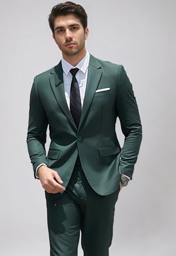 Men's Suits for Men Slim Fit Mens 2 Piece Suit, Formal Mens Suit for Wedding Business Prom Jacket Pants Set3