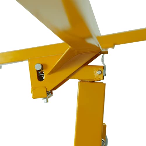 16FT Drywall Lifter Panel Hoist Dry Wall Rolling Caster Lifter Construction Tool 150LB Heavy Duty Sheetrock Hoist Holder (Yellow) - Thumbnail 7