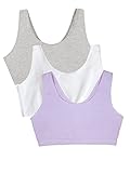 Fruit of the Loom Damen Sport-BH im Tank-Stil, Lilac Whisper/White/Grey Heather, 115
