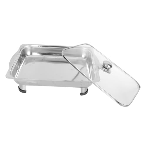 Plateau de service inox rectangulaire MAGICLULU couvert pour buffet de restaurant - 2