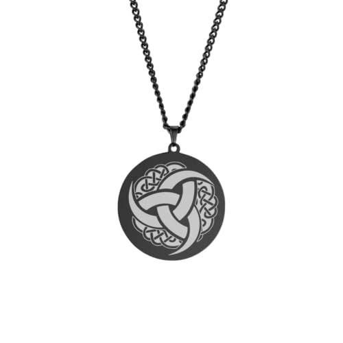 Talisman de protection Triskelion collier anti-ternissement triple corne Odin