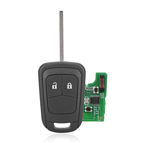 2 botones de repuesto para coche remoto con hoja sin cortar en blanco para Opel Astra J Insignia Corsa D E Meriva 46Chip ASK