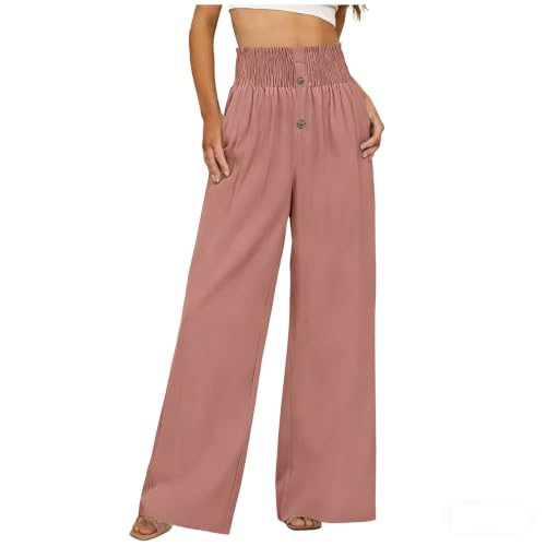 Pantalones de lino mujer de algodón informal primavera verano sueltos