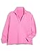 Zontroldy Women's Fuzzy Fleece V Neck Pullover Sweatshirt Jacket Long Sleeve Solid Henley Shirt Sherpa Top(1556-Pink-L)
