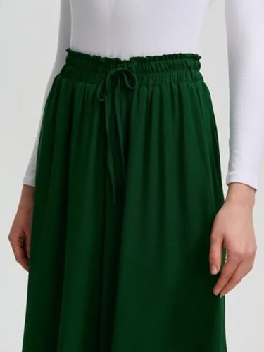 Image of KOTTY Women's Wide-Leg Trouser|Palazzo Pants|High Waist Flowy Trousers with Drawstring|Lightweight Casual & Travel Wear|Women Trousers Pants