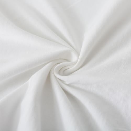 Image of Household Cotton Jersey Knit Pillowcases, Soft and Breathable Travel Pillow Cases with Envelope Closure,13 inch x 18 inch 2 Pack (Pure White)
