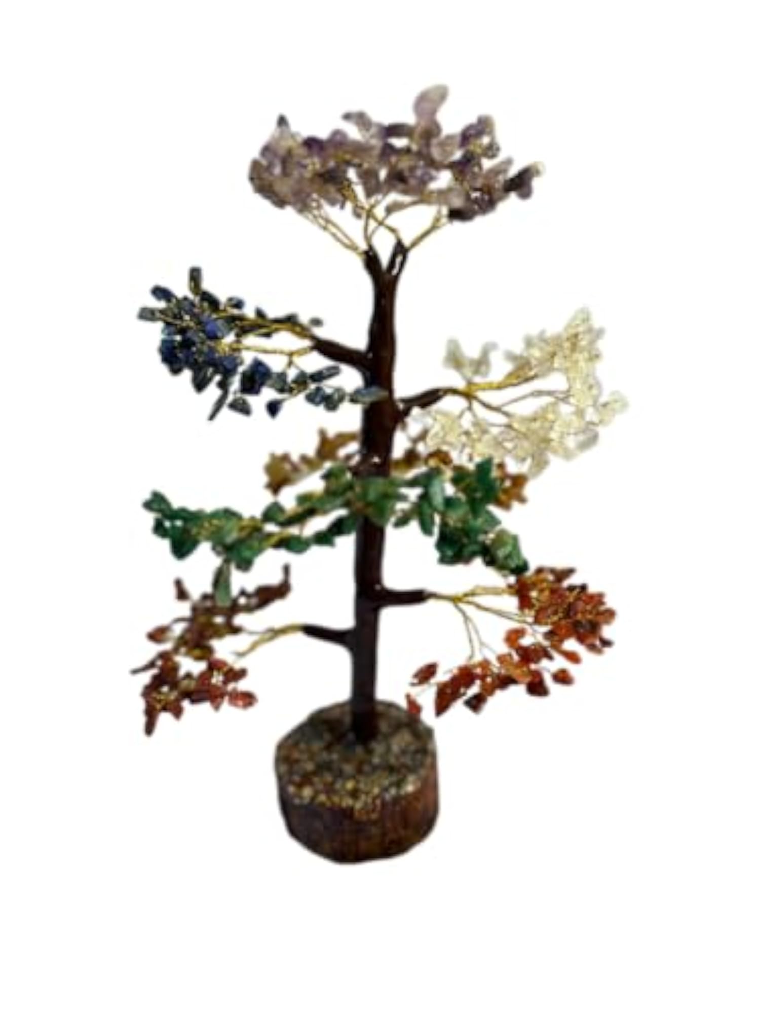 Seven Chakra Crystals Tree Showpiece for Good Luck