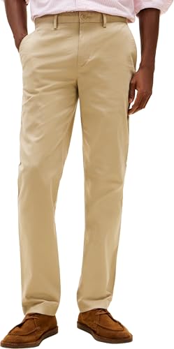 Tommy Hilfiger Pantalon Homme Core Bleecker 1985 Pima Cotton Chino, Beige (Batique Khaki), 34W / 32L