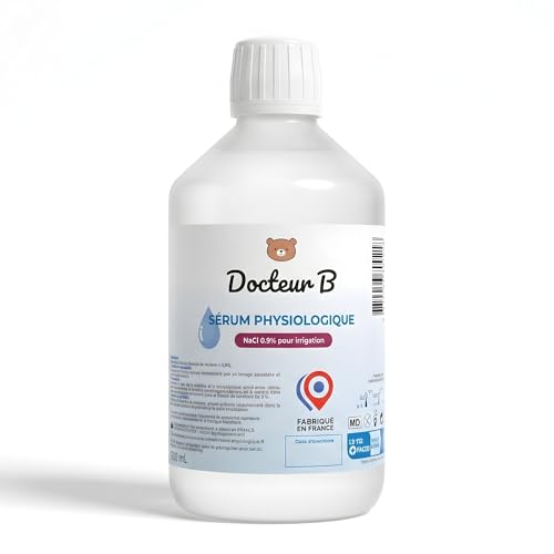 Doctor B – Suero fisiológico 500 ml Made in France – Solución salina NaCl 0,9%