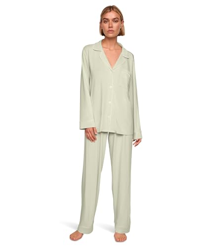 Image of Eberjey Gisele Classic Women's Pajama Set | Long Sleeve Shirt + Long Pants