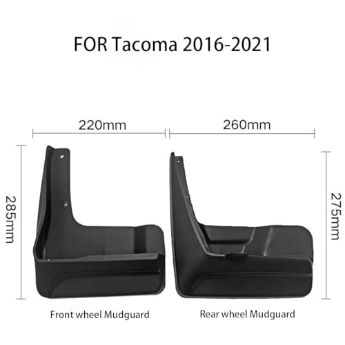 Image of Set of 4 Pickup Mudguards Mud Flaps Splash Guard Mudflaps Front & Rear for Tacoma 2016 2017 2018 2019 2020 2021